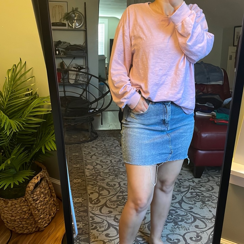 Wild fable denim skirt distressed